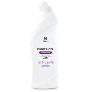 Средство щелочное для прочистки канализационных труб GRASS Digger-gel Professional 1 л (артикул производителя 125569)
