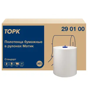 Полотенца бумажные в рулоне ТОРК Матик Стандарт 1 сл белые 280 м (артикул производителя 290100)