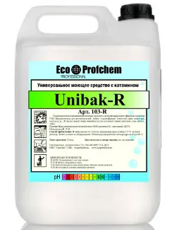Средство щелочное моющее ЭкоПрофХим Unibak-R дезинфицирующее (ЧАС) 5 л (арт 103-R)