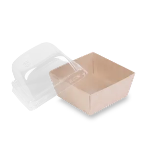 Контейнер бумажный SmartPack 300 (100х100х49) крафт 