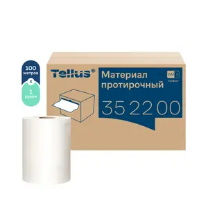 Нетканый протирочный материал в рулоне белый 27,6х40см 266л Tellus арт. 352200