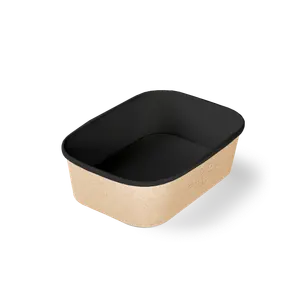 Контейнер бумажный CASE BOWL 860 190х135х51 черный  