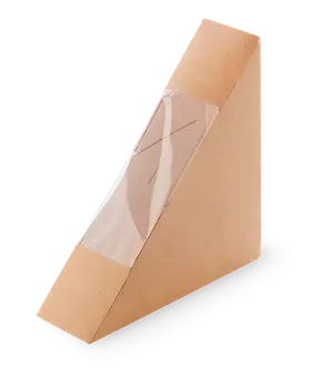 Бумажный контейнер с окном OSQ SANDWICH 40 126x126x40 мм крафт