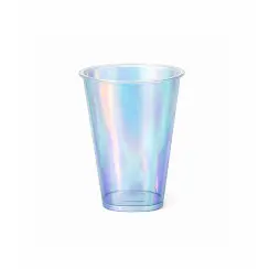 Стакан одноразовый пластиковый 375мл Bubble Cup с квадратным дном глянец перламутр