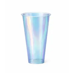 Стакан одноразовый пластиковый 500мл Bubble Cup с квадратным дном глянец перламутр