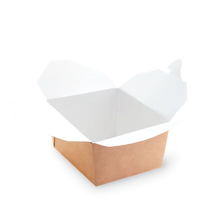 Бумажный контейнер чайна бокс 130х105х64 мм, 600 мм крафт (OSQ) ECO FOLD BOX — фото 1