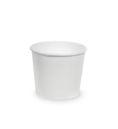 Бумажный контейнер круглый Round Bowl 500мл белый — фото 1