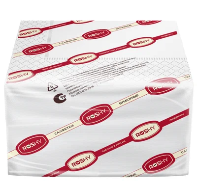 Салфетки бумажные 33х33 2-сл белые (100шт) — фото 1