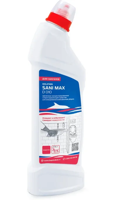 Средство щелочное для санузлов (гипохлорит) Долфин SANI MAX 1 л — фото 1