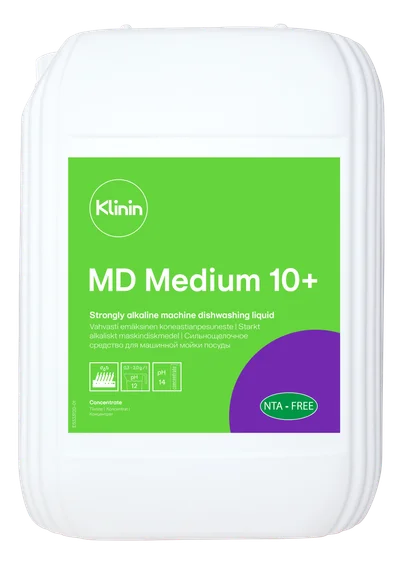 Средство моющее для ПММ для жесткой воды Klinin MD1 Medium+ 10 л (артикул производителя 205057) — фото 1