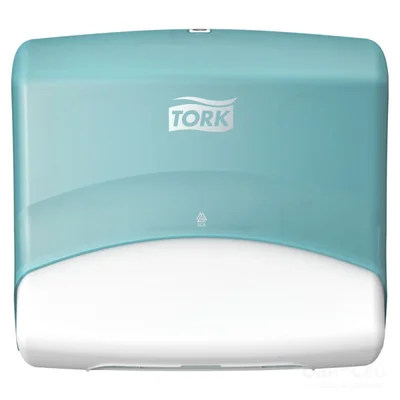 Диспенсер для протирочных материалов TORK W4 Performance бирюзовый пластик арт.654000  — фото 1