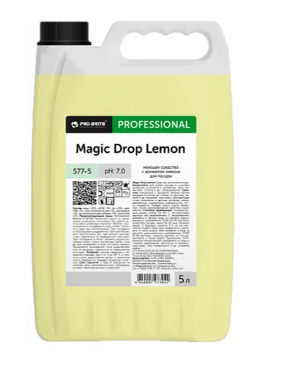 MAGIC DROP Lemon концентрат умеренной пенности для мойки посуды 5л — фото 1