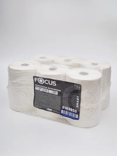 Полотенца бумажные в рулоне FOCUS SMART Jumbo 2 сл 150 м втулка 38 мм (артикул производителя 5103055) — фото 1
