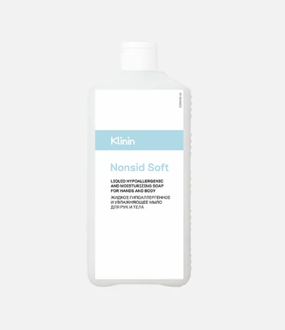 Мыло жидкое для рук гипоаллергенное и увлажняющее  Klinin Nonsid Soft 1 л (артикул производителя 205291) — фото 1