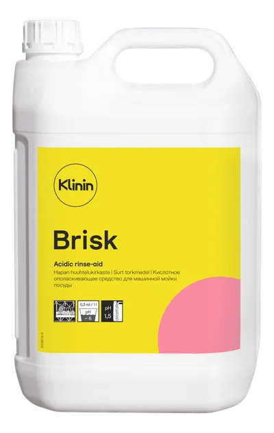 Средство ополаскивающее для ПММ для жесткой воды Klinin MD3 Brisk 5 л (артикул производителя 205107) — фото 1