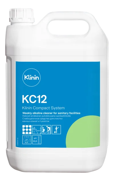 Ср-во слабощелочное для ежедневной мойки санузлов и ванных комнат Klinin KC12 5л (артикул производителя 205195) — фото 1