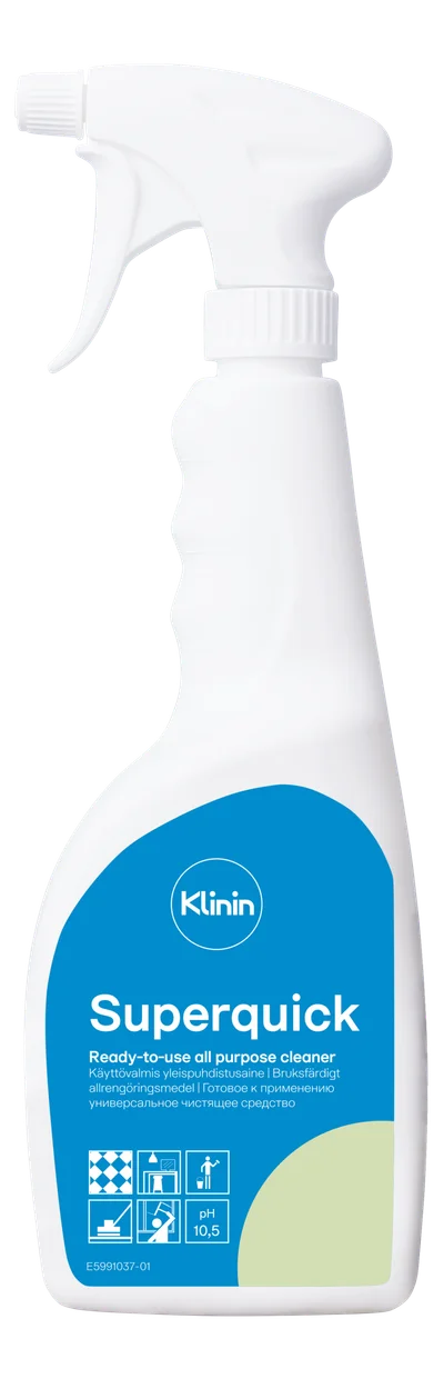 Средство для мытья стекол и зеркал Klinin SuperQuick 0,75 л с распылителем (артикул производителя 205166) — фото 1