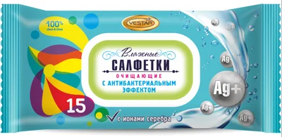 Салфетки влажные антибактериальным эффектом ЭКОННОМ 15 шт/уп (артикул производителя D6) — фото 1