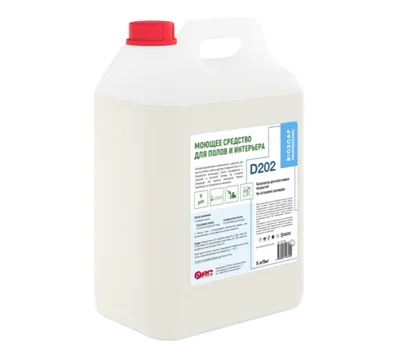 Средство для мытья полов и интерьера Biosoap D202 нейтральное 5л (артикул производителя 9060495) — фото 1