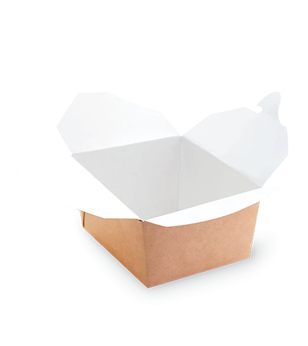 Бумажный контейнер чайна бокс 130х105х64 мм, 600 мм крафт (OSQ) ECO FOLD BOX — фото 1