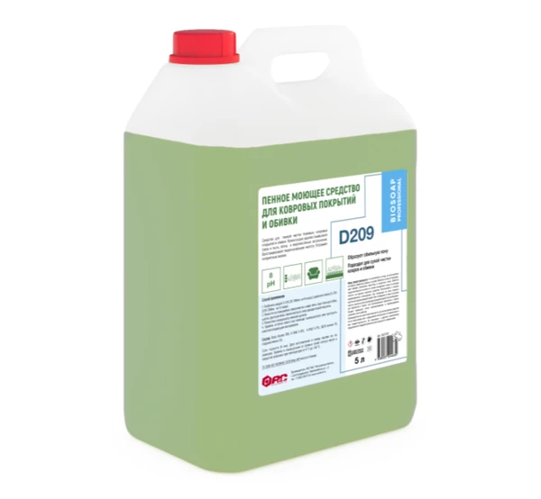Средство для ковровых покрытий и мебельной обивки Biosoap D209 пенное 5 л (артикул производителя 9020195) — фото 1