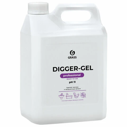 Средство для устранения засоров GRASS Digger-gel Professional 5,3 кг (артикул производителя 125206) — фото 1