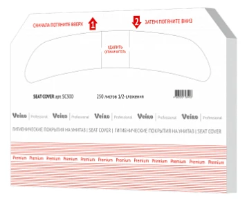 Одноразовые покрытия на унитаз VEIRO Premium белые в упаковке 250 шт (артикул производителя SC300) — фото 1