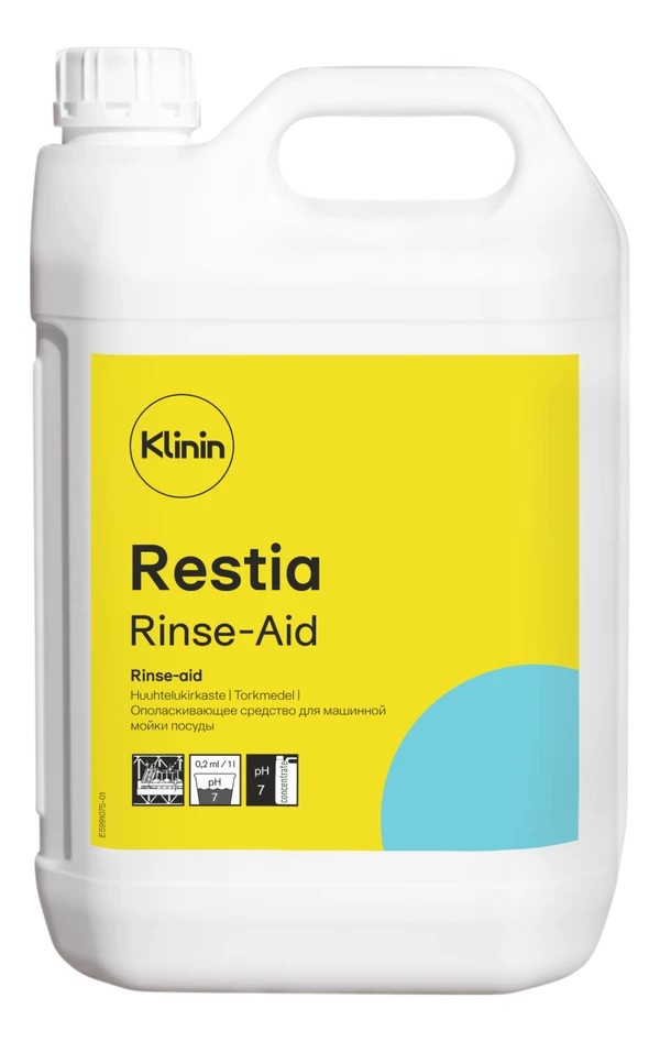 Средство ополаскивающее для ПММ Klinin Restia Rinse‐aid 5 л (артикул производителя 205219) — фото 1