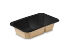 Контейнер бумажный OCTOBOX 800 2-секц 225х142х50 черный  — фото 1