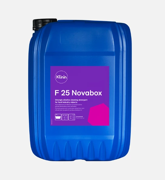 Средство сильнощелочное моющее для пищевых производств Klinin F 25 Novabox 20 л (артикул производителя 205273) — фото 1