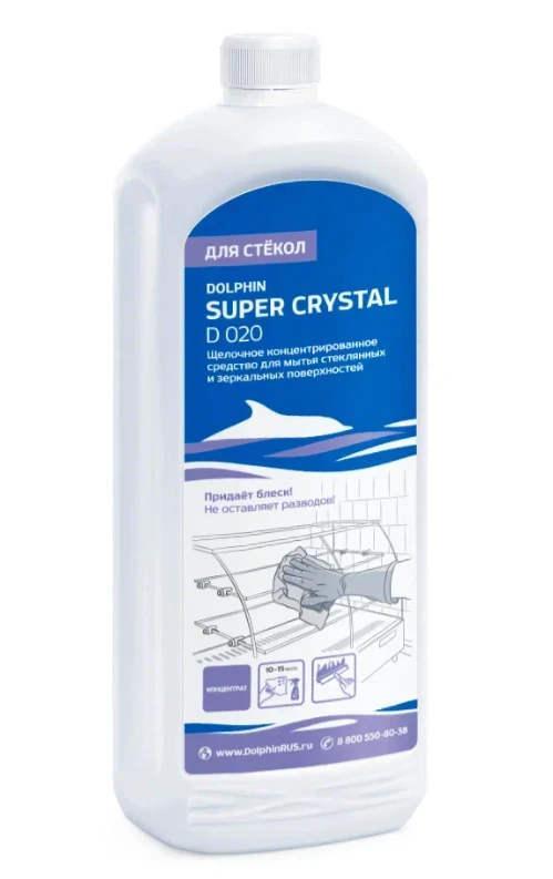 Средство для мытья стекол и зеркал Долфин SUPER CRYSTAL 1 л (артикул производителя D020-1) — фото 1