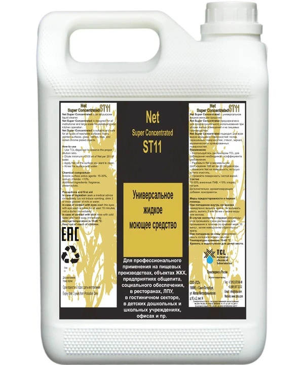 Средство щелочное моющее для кухни TCL NET Super Concentrated 5 л (арт ST11) — фото 1